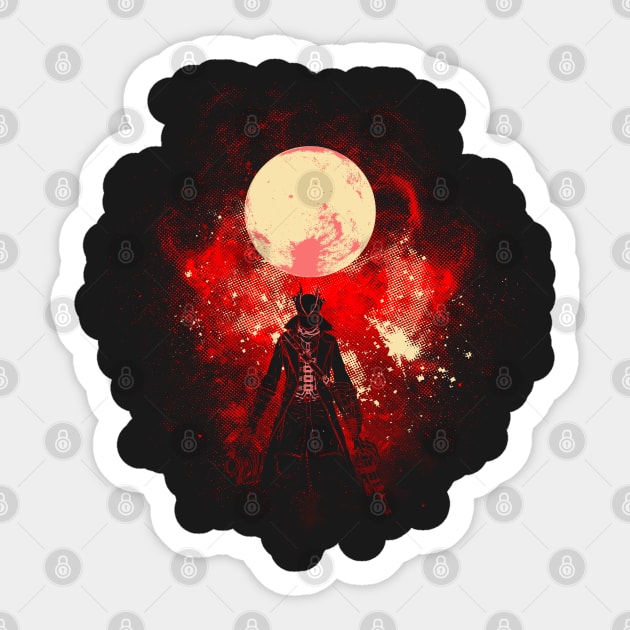 Red Moon Art Sticker by Donnie